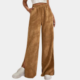 Women's Ribcorduroy Loungewear Pants | Relaxed | Winter - Brown