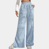 Women's Ribcorduroy Loungewear Pants | Relaxed | Winter - Light Blue