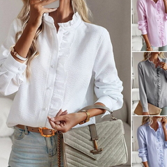 Women's Ruched Blouse | 100% Cotton | Timeless | Spring