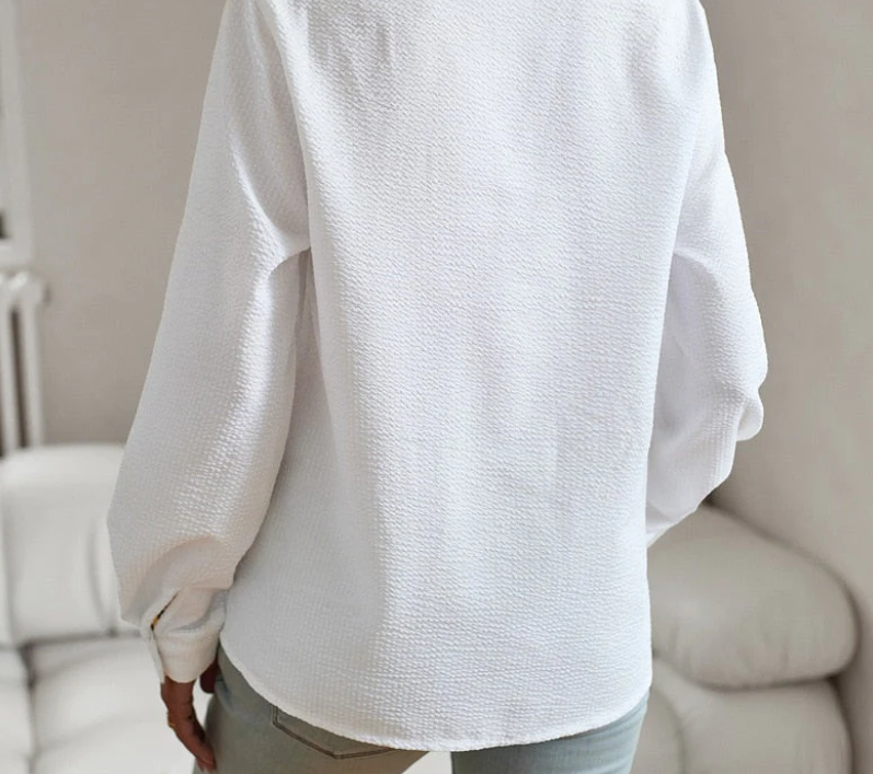 Women's Ruched Blouse | 100% Cotton | Timeless | Spring