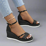 Women's Sandals | Platform | Wedge Sole | Summer - Black
