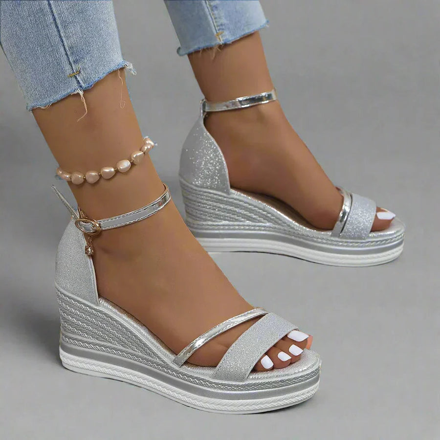 Women's Sandals | Platform | Wedge Sole | Summer - Silver