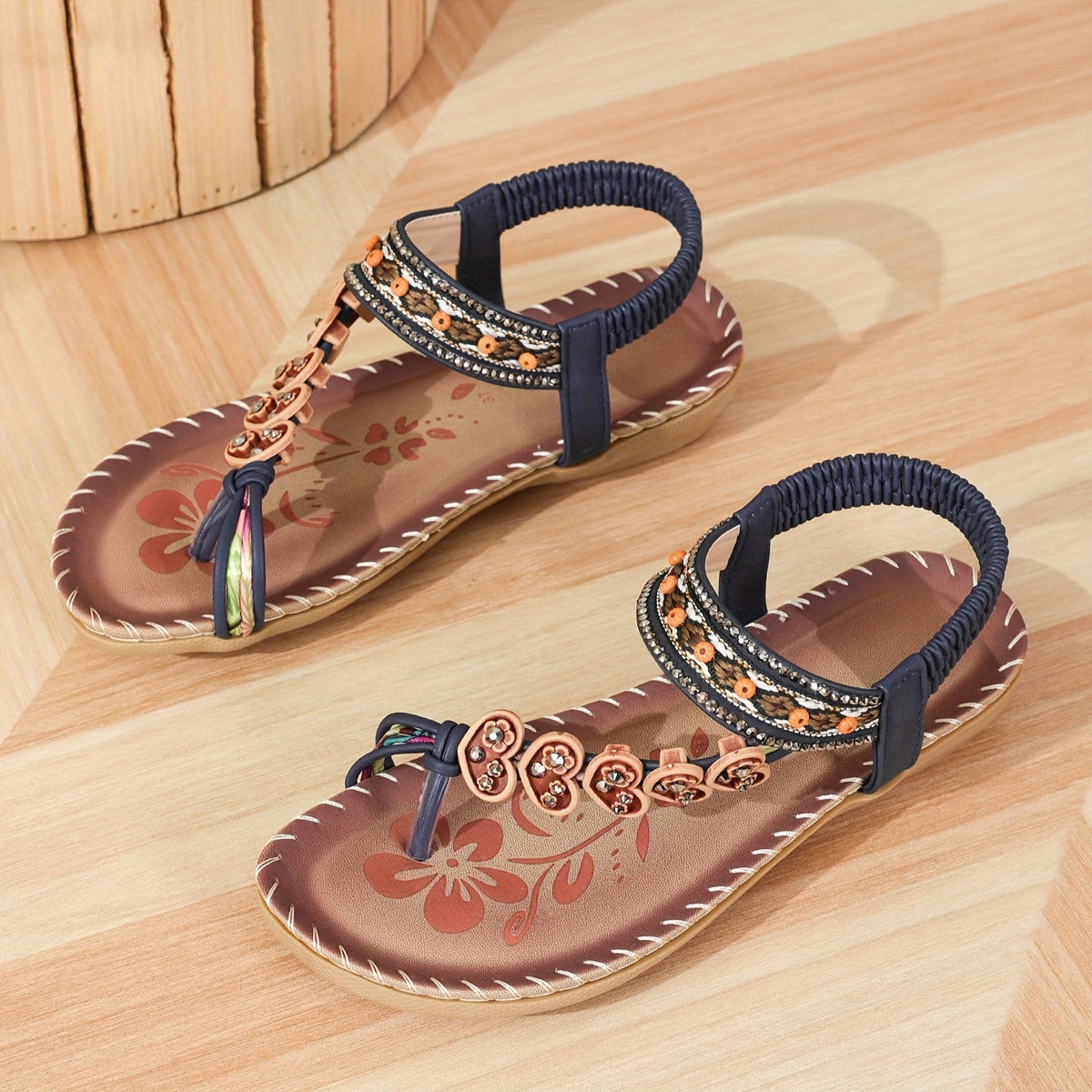 Women's Sandals | Retro | Slip-On | Summer - Ocean Blue