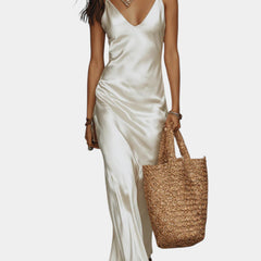 Women's Satin Blouse Dress Set - Elegant Two-Piece | Spring