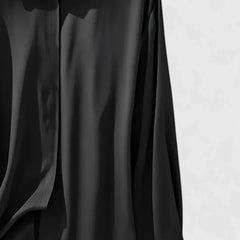Women's Satin Button-Up Blouse - Elegant Summer Style