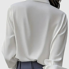 Women's Satin Button-Up Blouse - Elegant Summer Style