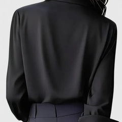 Women's Satin Button-Up Blouse - Elegant Summer Style