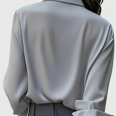 Women's Satin Button-Up Blouse - Elegant Summer Style