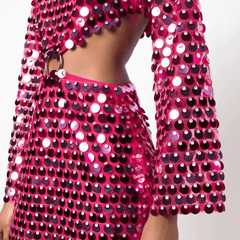 Women's Sequin Mini Dress | Long Sleeves | Party | Summer