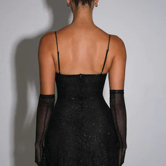 Women's Sequin Mini Dress with Gloves - Sparkle | Summer