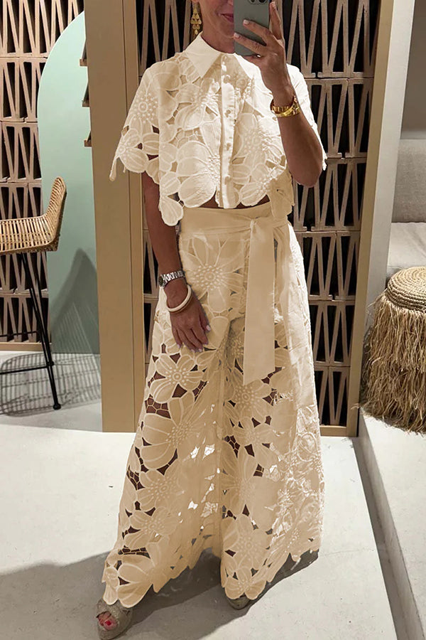 Women's Set | Elegant | Belted | Summer - Yellow
