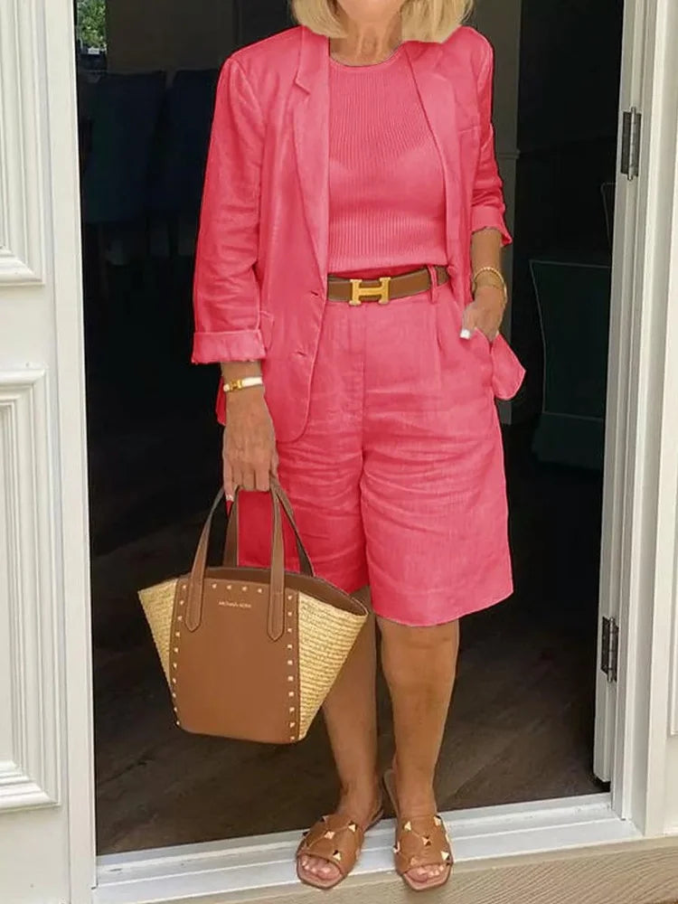 Women's Set | Elegant | Easy Fit | Summer - Pink