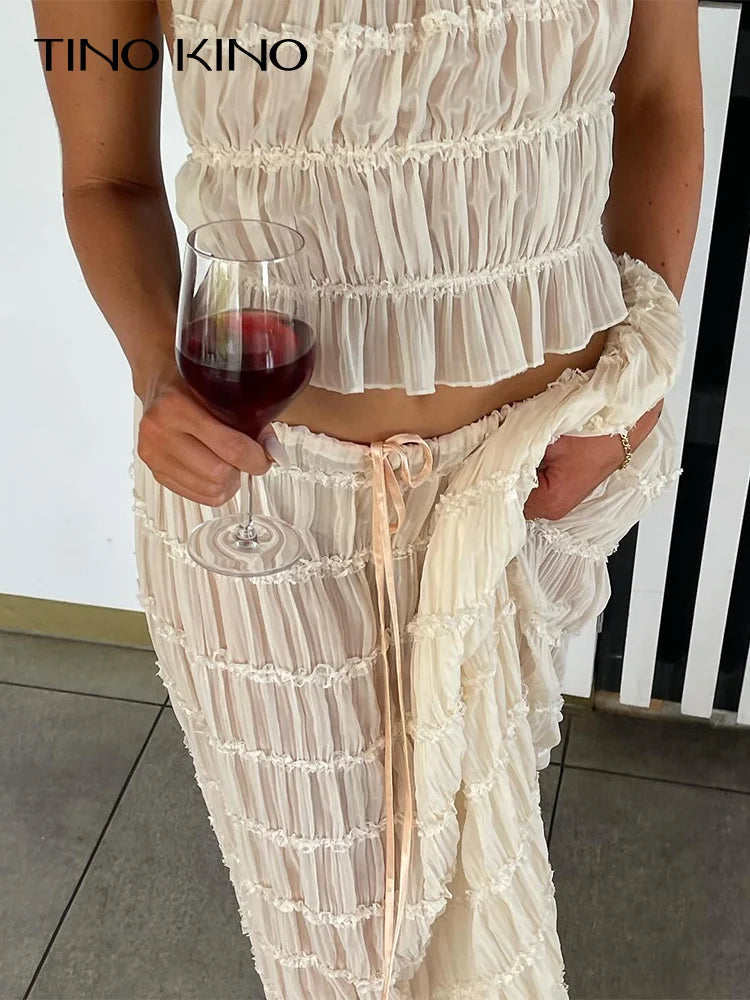 Women's Set | Elegant | Pleated Detail | Summer