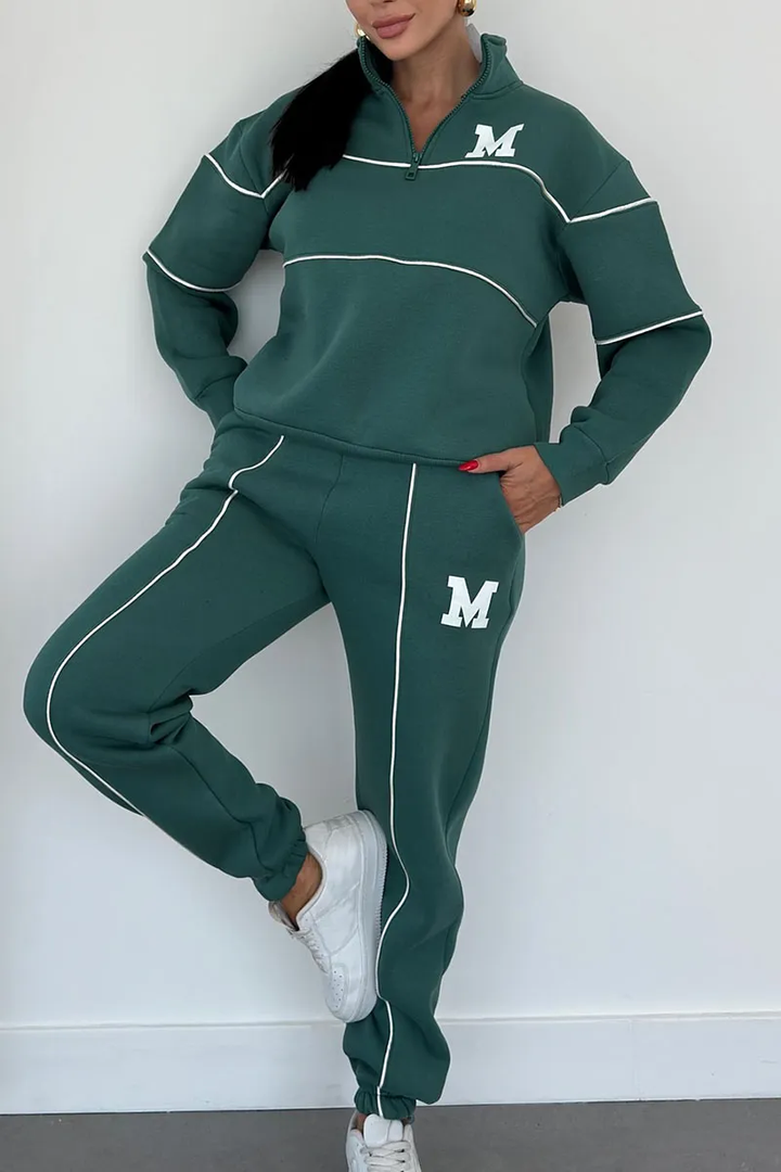 Women's Set | Elegant | Two-Piece | Autumn - Green