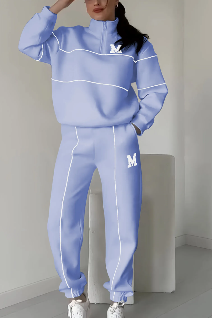 Women's Set | Elegant | Two-Piece | Autumn - Light Blue
