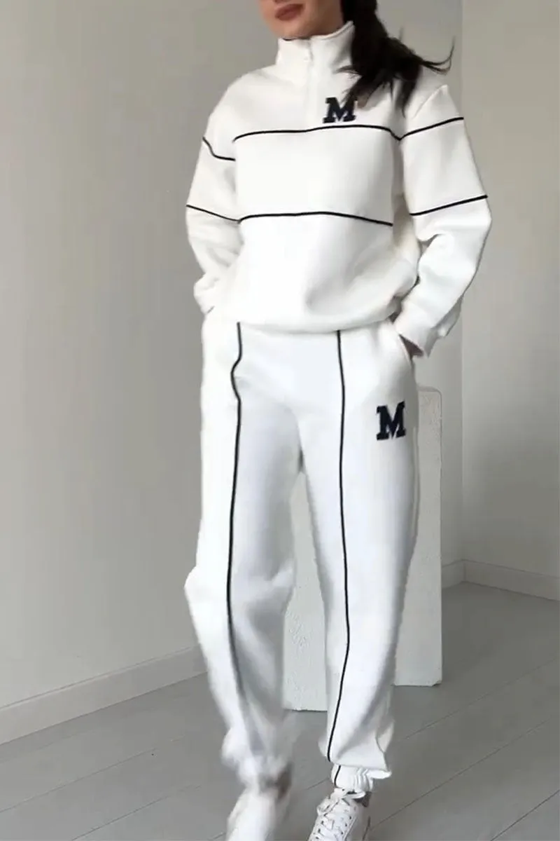 Women's Set | Elegant | Two-Piece | Autumn - White