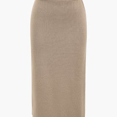 Women's Set | Knit | Peplum Top & Pencil Skirt | Elegant | Autumn