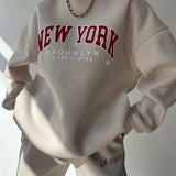 Women's Set | Plus Size | Two-Piece | New York Style | Urban | Autumn - Apricot