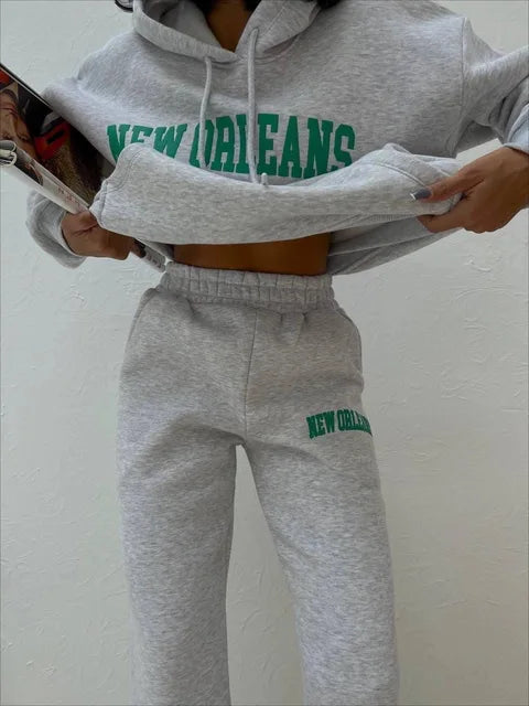 Women's Set | Plus Size | Two-Piece | New York Style | Urban | Autumn - Ash