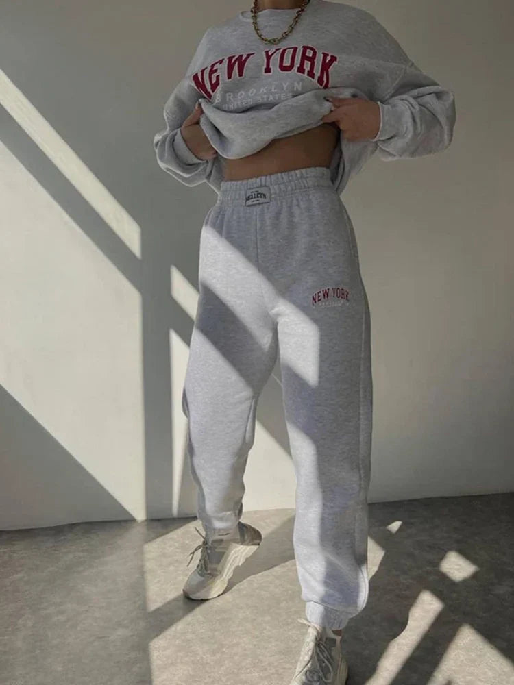 Women's Set | Plus Size | Two-Piece | New York Style | Urban | Autumn