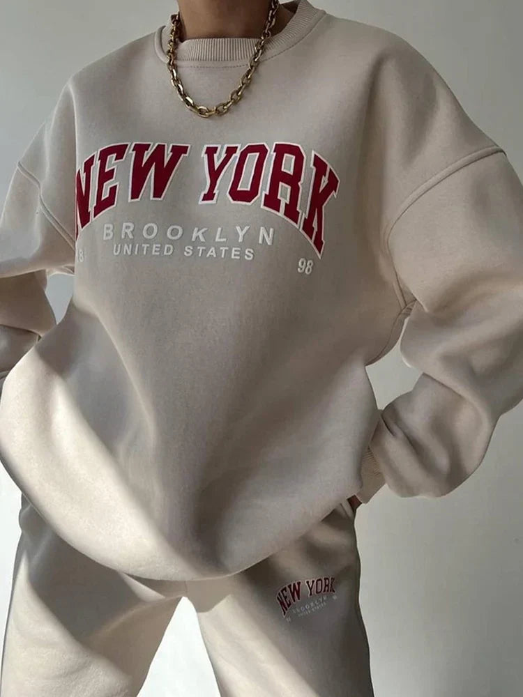 Women's Set | Plus Size | Two-Piece | New York Style | Urban | Autumn