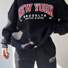 Women's Set | Plus Size | Two-Piece | New York Style | Urban | Autumn