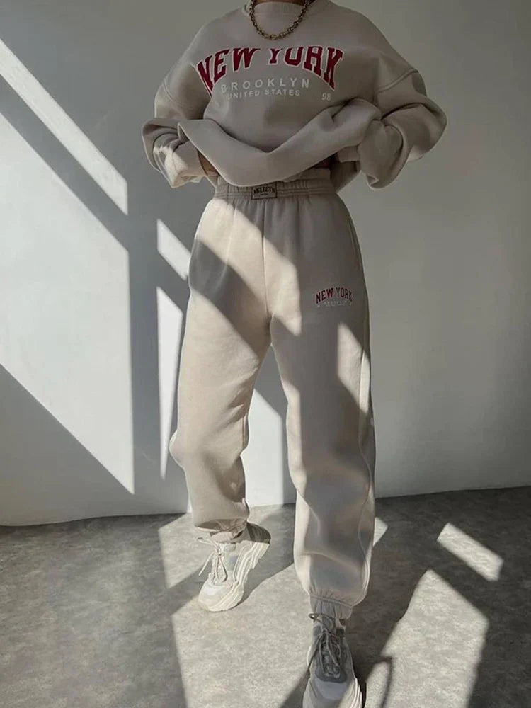 Women's Set | Plus Size | Two-Piece | New York Style | Urban | Autumn