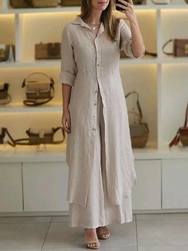 Women's Set | Tailored | Two-Piece | Spring - Khaki