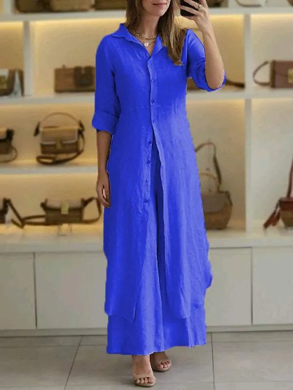 Women's Set | Tailored | Two-Piece | Spring - Navy