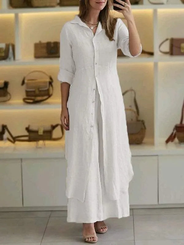 Women's Set | Tailored | Two-Piece | Spring - White