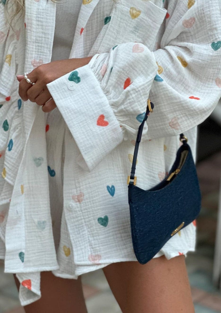 Women's Set | Two-Piece | Heart Print | Shorts | Summer