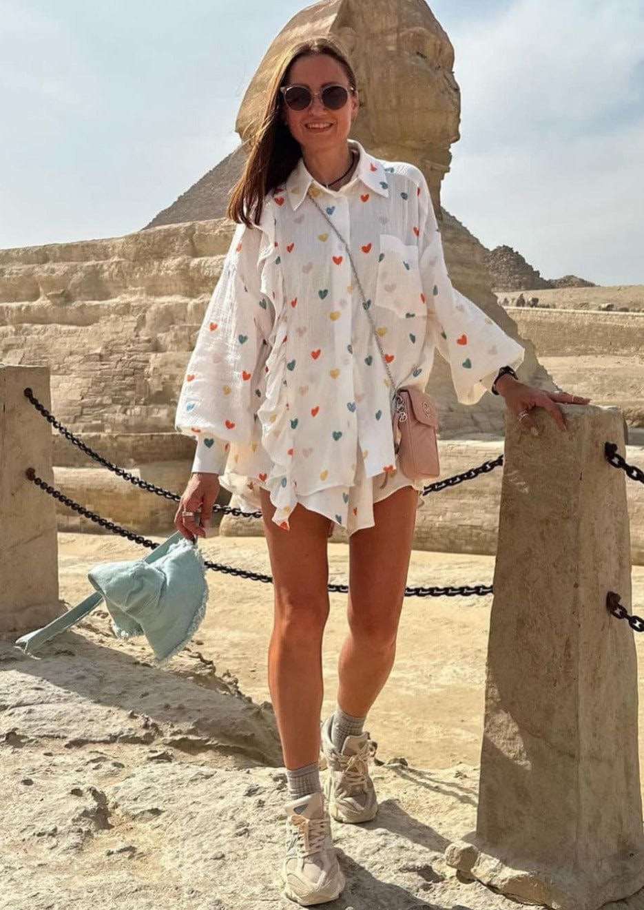 Women's Set | Two-Piece | Heart Print | Shorts | Summer