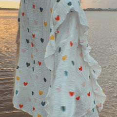 Women's Set | Two-Piece | Heart Print | Shorts | Summer