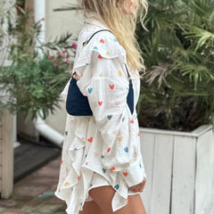 Women's Set | Two-Piece | Heart Print | Shorts | Summer