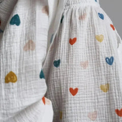 Women's Set | Two-Piece | Heart Print | Shorts | Summer