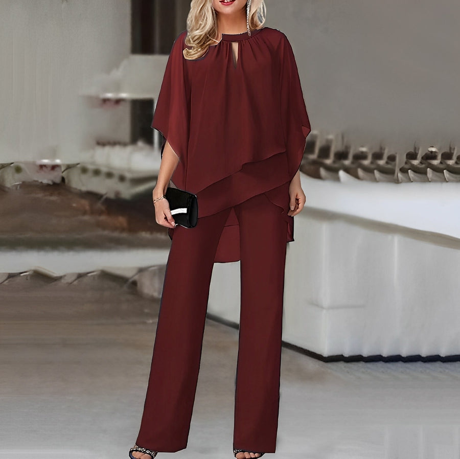 Women's Set | Wide Leg | Summer - Wine