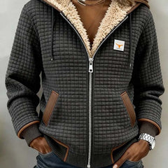 Women's Sherpa-Lined Quilted Jacket - Full-Zip Hooded Fleece | Autumn
