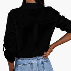Women's Shirt-Collar Blouse | Button Front | Long Sleeves | Summer