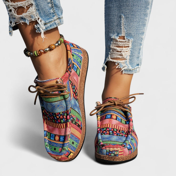 Women's Shoes | Retro Lace Up | Summer - Green