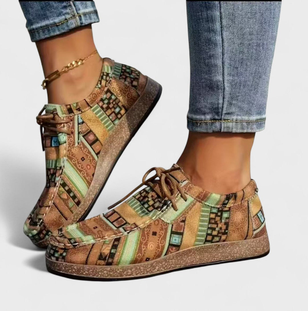 Women's Shoes | Retro Lace Up | Summer - Khaki