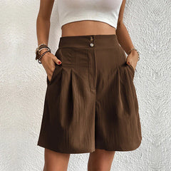 Women's Shorts | Relaxed Fit | Summer - Brown