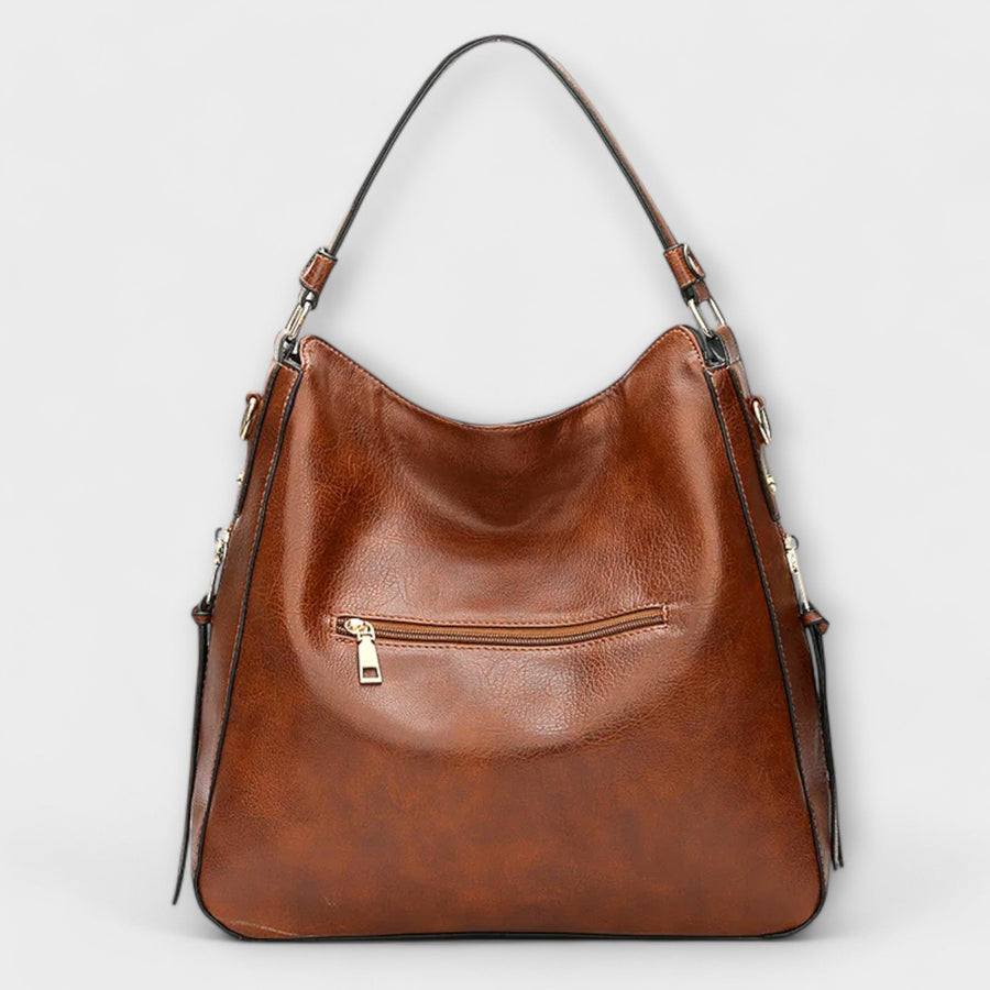 Women's Shoulder Bag with Classic Elegance - Structured Design