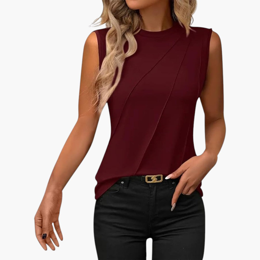 Women's Sleeveless Blouse | Round Neck | Casual | Summer