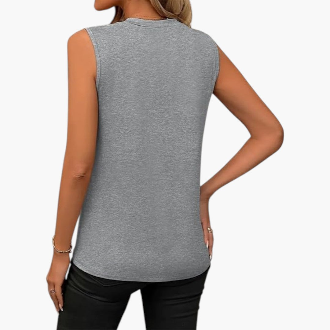 Women's Sleeveless Blouse | Round Neck | Casual | Summer