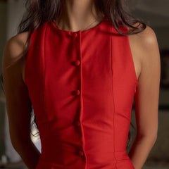 Women's Sleeveless Cotton Dress | Elegant | Summer