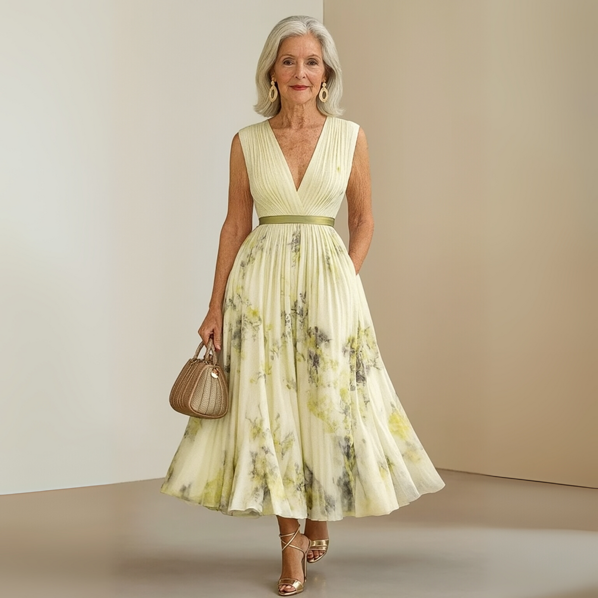 Women's Sleeveless Flowing Maxi Dress - Summer Elegance