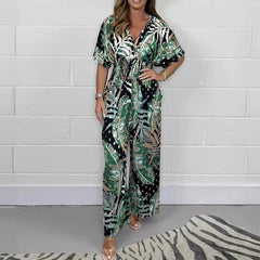 Women's Sleeveless Jumpsuit - Summer Chic - Green