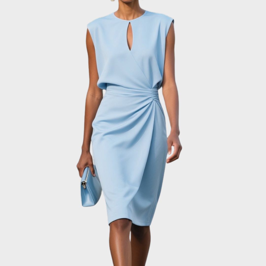 Women's Sleeveless Knee-Length Dress - Elegant Everyday Style | Spring