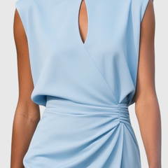 Women's Sleeveless Knee-Length Dress - Elegant Everyday Style | Spring