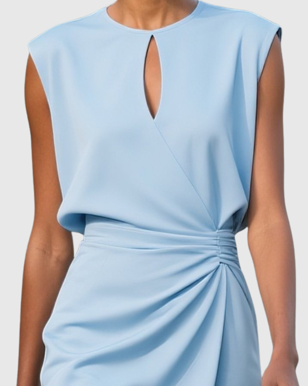 Women's Sleeveless Knee-Length Dress - Elegant Everyday Style | Spring